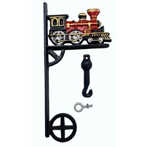 Vintage Ashley Belle Cast Iron Train Wall Bracket Hook Set